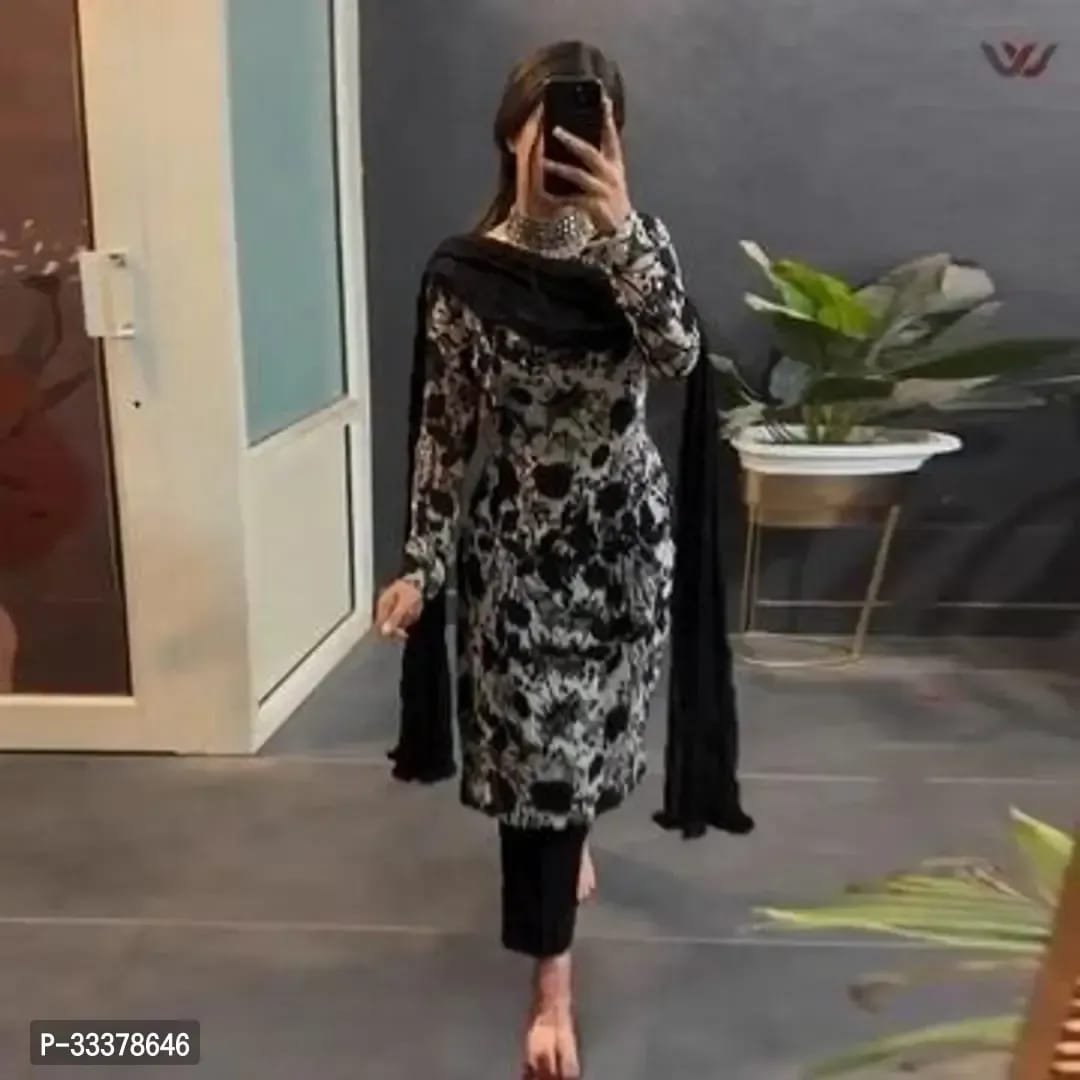 NEW LADIES 3 PIECE READYMADE SUIT KURTI PANT DUPATTA