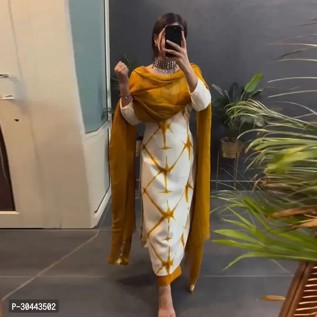 NEW LADIES 3 PIECE READYMADE SUIT KURTI PANT DUPATTA