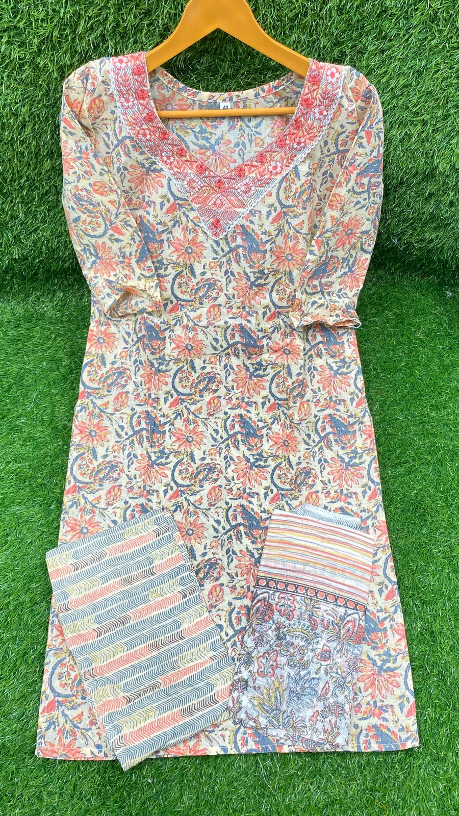 Jaipuri cotton  Work 3 pcs