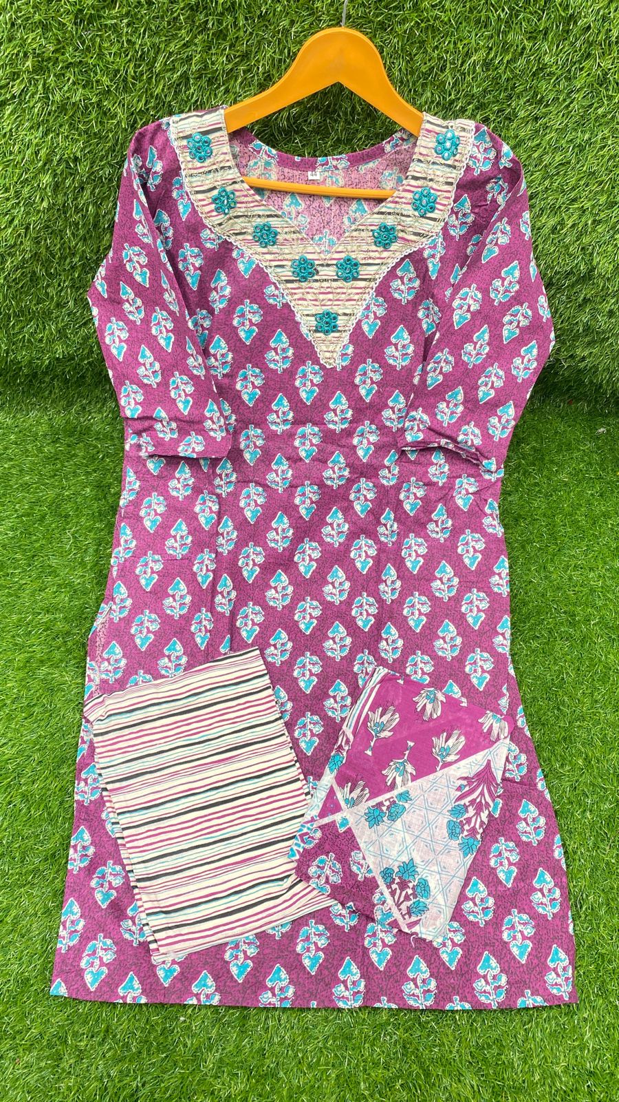 Jaipuri cotton  Work 3 pcs