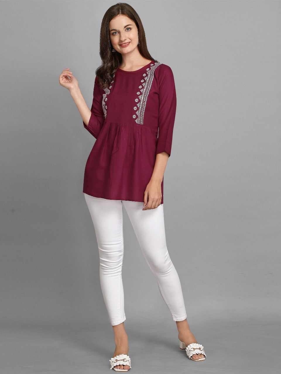 Women's fancy tunique with digital print