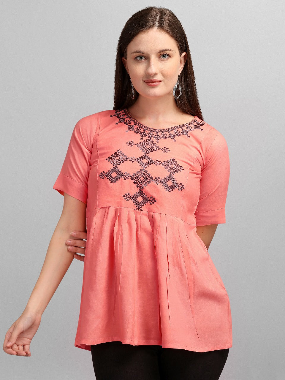 Women's fancy tunique with digital print